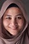 Portrait of Asian Muslim Lady Smiling