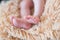 Portrait of asian parent hands holding newborn baby fingers, Closeup mother s hand holding their new born baby. Love family