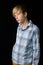 Portrait of attractive blond teenage boy