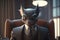 Portrait of a Bat Dressed in a Formal Business Suit at The Office