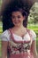 Portrait of a Bavarian girl in dirndl