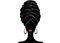 Portrait beautiful African woman in traditional turban, black women silhouette isolated , hairstyle concept