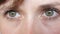 Portrait of beautiful gray-green eyes of a young beautiful woman. beautiful eyes girls closeup.