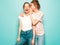 Portrait of beautiful women posing in studio