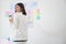 Portrait of beautiful young asian business woman working in office room