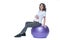 Portrait of a beautiful young pregnant woman exercises with fitball. Working out and fitness, pregnancy concept