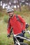 Portrait, bike and man cycling in nature for adventure, discovery or off road sports hobby. Exercise, fitness and