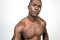 Portrait of black bodybuilder
