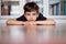 Portrait of a boy on the floor