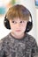 Portrait of a boy with headphones