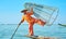 Portrait of Burmese fisherman on Inle Lake, Myanmar