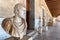 Portrait bust of the emperor Antoninus Plus inside the Stoa of Attalus