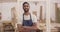 Portrait, carpenter and a happy man in a workshop for manufacturing process. Male worker smile for creative furniture