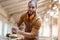 Portrait of a carpenter indoors