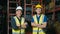 Portrait of Caucasian Engineering people  working in heavy industrial plant Engine parts factory