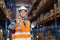 Portrait of Caucasian warehouse worker in warehouse