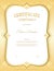Portrait certificate of achievement template in vector with applied Thai art background, gold theme color