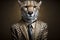 portrait of cheetah in an expensive business suit