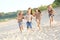 Portrait of children on the beach