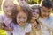 Portrait Of Children Celebrating Holi Festival