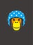 Portrait of chimpanzee, wearing motorcycle helmet , cool style