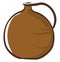 Portrait of a clay jug vector or color illustration