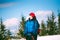 Portrait of a climber in winter