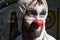 Portrait of a clown at Milan Clown Festival 2014