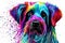 Portrait of colorful shaggy dog