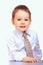 Portrait of confident business child. three years old boy