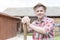 Portrait of confident farmer wearing hat at farm