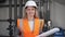 Portrait of confident female engineer of modern industry, Pretty smiling worker.