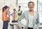 Portrait, construction worker and leader with an engineer woman at work in her architecture office. Industry, design and