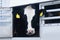 Portrait of a cow in the animal transport van