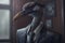 Portrait of a Crane Dressed in a Formal Business Suit at The Office