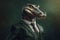 Portrait of a Crocodile dressed in a formal business suit
