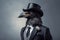 Portrait of a Crow dressed in a formal business suit