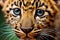 The Portrait of a cute jaguar cub, close up - AI generated