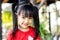 Portrait of cute Little asian girl in moment of happiness. Children be smile.