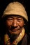 Portrait of a dignified old man from Tibet