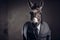 Portrait of a donkey dressed in a formal business suit,generative ai