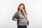 portrait of dreamy pregnant woman looking away