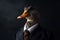 Portrait of a Duck dressed in a formal business suit