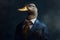 Portrait of a Duck dressed in a formal business suit