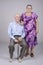 Portrait of an elderly couple eighty years