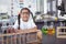 Portrait of elementary student wearing protective eyewear at laboratory