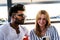 portrait of an engaged multiethnic couple having fun on summer vacation on a river ship