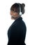 Portrait of executive female in headsets