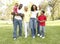 Portrait Of Extended Family Group In Park