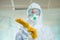 Portrait of female epidemiologist in virus quarantine